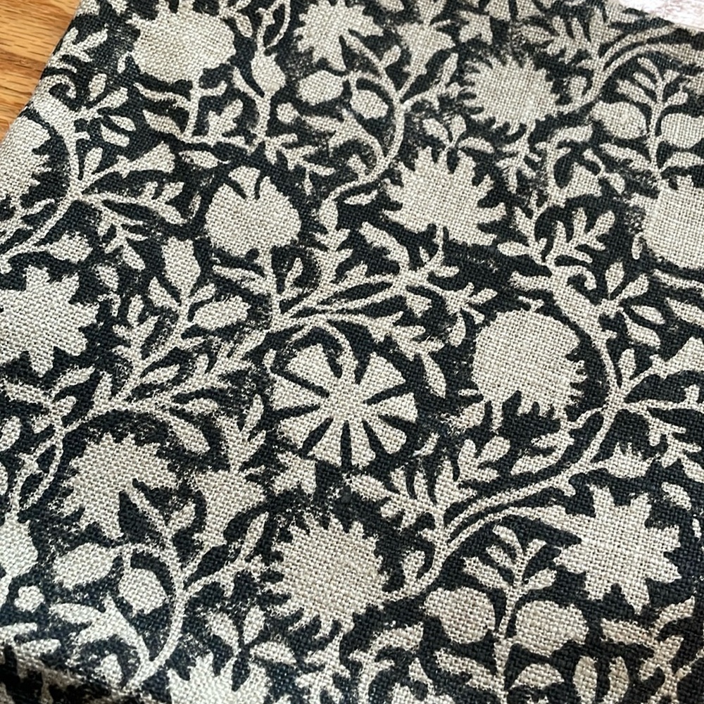 Brand New FABRITUAL Heavy LINEN BLOCK PRINTED 18x18 Pillow Cover Sham BL…